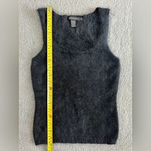 Club Monaco Black Fuzzy Tank Top